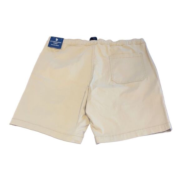 U.S. Polo Assn. Mens Jogger Short Tan Size Large - Picture 3 of 9